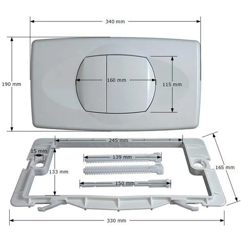 Plaque De Commande Blanche Roca Gala Ancien Modèle Roca 3 Plaque De Commande Blanche Roca Gala Ancien Modèle Roca – Image 3