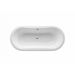 Baignoire Ovale En Acier à Encastrer Non Percée 1800X800 Blanc Duo Plus - ROCA A222565000