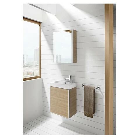 Ensemble De Meuble + Lavabo Unik Mini Chene Texture - ROCA A855873155 2 Ensemble De Meuble + Lavabo Unik Mini Chene Texture - ROCA A855873155 – Image 2