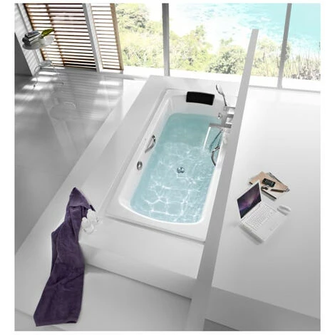 Baignoire Acier émaillée LUN PLUS Blanc 1800X800 Mm Avec Poignées En Métal Chromé - ROCA A221250001 2 Baignoire Acier émaillée LUN PLUS Blanc 1800X800 Mm Avec Poignées En Métal Chromé - ROCA A221250001 – Image 2