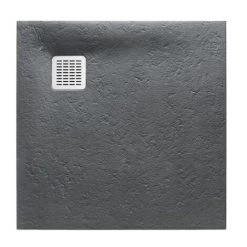 Receveur Extra Plat Roca Terran 90x90 Anti-dérapant à Poser Gris Ardoise - Gris Ardoise