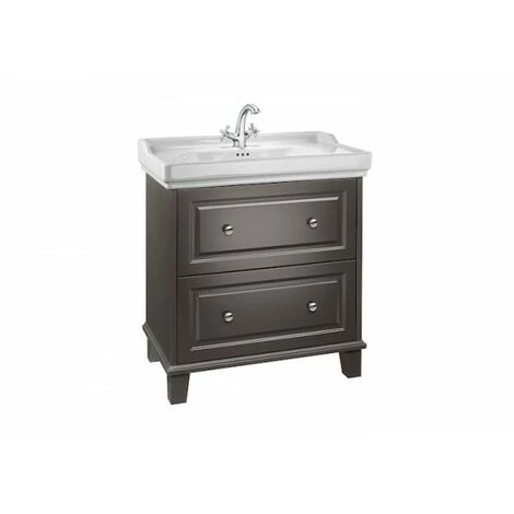 Meuble 2 Tiroirs Et Lavabo Gris Unik Carmen- ROCA A851369417 2 Meuble 2 Tiroirs Et Lavabo Gris Unik Carmen- ROCA A851369417 – Image 2