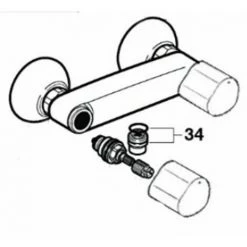 Kit Tête/lavabo MOAI Encastré - ROCA : A525021403-523786407