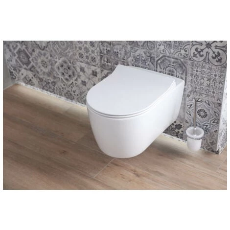 Roca Pack Bâti-support ROCA ACTIVE + WC Sans Bride Idevit Alfa + Abattant Ultra Fin + Plaque Chrome Mat (RocaActiveAlfa-2) 5 Roca Pack Bâti-support ROCA ACTIVE + WC Sans Bride Idevit Alfa + Abattant Ultra Fin + Plaque Chrome Mat (RocaActiveAlfa-2) – Image 5