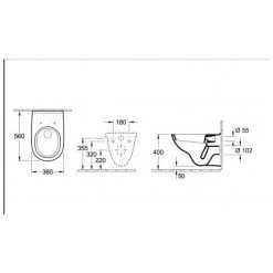 Roca Pack Bâti-support ROCA ACTIVE + WC Villeroy & Boch O.Novo + Abattant Softclose + Plaque Chrome Mat (RocaActiveO.Novo-2) -Roca Soldes Magasin 23084450 5