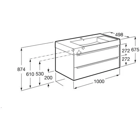 Meuble Unik INSPIRA Roca 1000mm Et Lavabo - Blanc Brillant 2 Meuble Unik INSPIRA Roca 1000mm Et Lavabo - Blanc Brillant – Image 2
