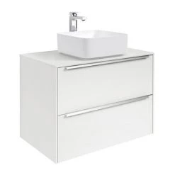 Meuble INSPIRA 800mm Pour Vasque à Poser INSPIRA - Blanc Brillant - Roca -Roca Soldes Magasin 29063728 4