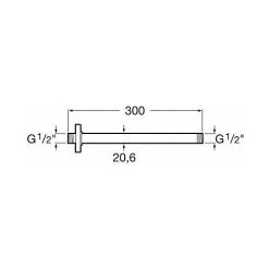 Roca Ceiling A5B0650C00 Barre De Douche L300 Avec Fixation Au Plafond