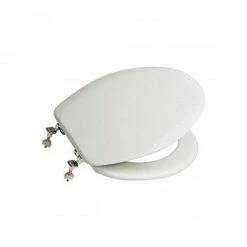 Roca Lucerna A801099004 Lunette De WC Avec Abattant Blanc Charnières Chromées