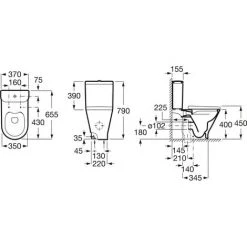 Pack WC The Gap Round - Cuvette Au Sol Dual Rimless Avec Réservoir Attenant - Roca 8 Pack WC The Gap Round - Cuvette Au Sol Dual Rimless Avec Réservoir Attenant - Roca -Roca Soldes Magasin 35337274 4