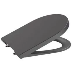 Roca Inspira Abattant Compact En Supralit Frein De Chute 'Silencio', Double Laqué, Déclipsable, Onyx (A80152C64B)