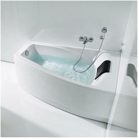 Baignoire D'angle Droite Hydromassante HALL TOTAL 1500 X 1000mm BLANC Roca 2 Baignoire D'angle Droite Hydromassante HALL TOTAL 1500 X 1000mm BLANC Roca – Image 2