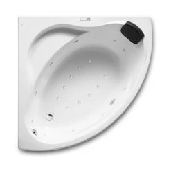 ROCA Baignoire D'angle Hydromassante BALI Total 1300 X1300mm BLANC