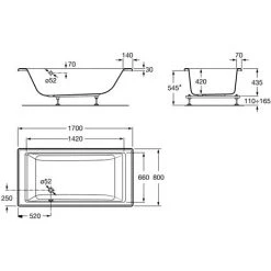 Baignoire Rectangulaire Hydromassante VYTHOS Tonic 1700 X 800 Mm BLANC Roca 5 Baignoire Rectangulaire Hydromassante VYTHOS Tonic 1700 X 800 Mm BLANC Roca -Roca Soldes Magasin 4065025 3