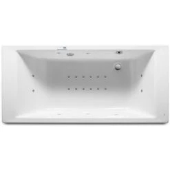 ROCA Baignoire Rectangulaire Hydromassante VYTHOS Total 1800 X 900 Mm BLANC