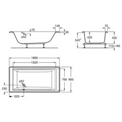 ROCA Baignoire Rectangulaire Hydromassante VYTHOS Total 1800 X 900 Mm BLANC 9 ROCA Baignoire Rectangulaire Hydromassante VYTHOS Total 1800 X 900 Mm BLANC -Roca Soldes Magasin 4065030 5
