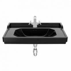 Lavabo Mural En Porcelaine 1 Trou Noir Carmen - ROCA A3270A0560