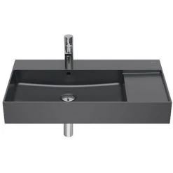 Roca Inspira Lavabo En Fineceramic Avec Trop-plein Et Tablette 49x80cm, Autoportant Ou à Poser, Onyx (A32752B640)