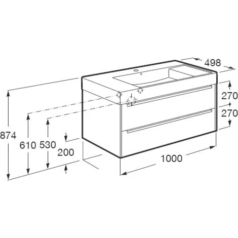 Meuble Unik INSPIRA 1000 Mm Et Lavabo - Miroir Sombre/City Oak - Roca 2 Meuble Unik INSPIRA 1000 Mm Et Lavabo - Miroir Sombre/City Oak - Roca – Image 2