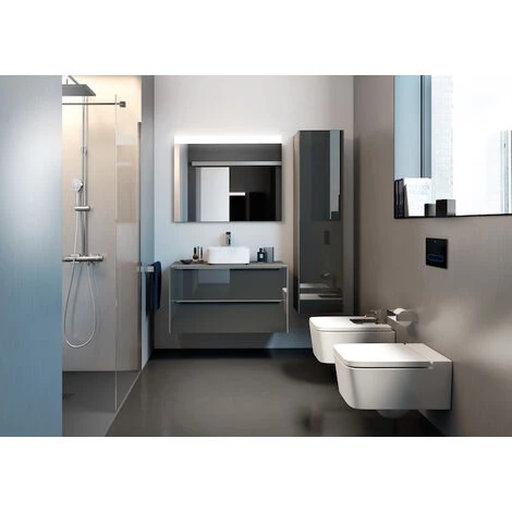 Meuble Unik INSPIRA 1000 Mm Et Lavabo - Miroir Sombre/City Oak - Roca 3 Meuble Unik INSPIRA 1000 Mm Et Lavabo - Miroir Sombre/City Oak - Roca – Image 3