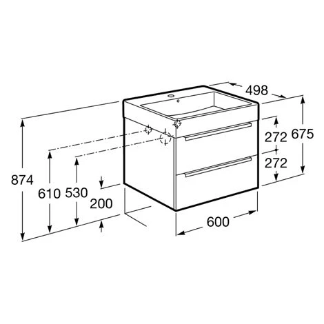Meuble Unik INSPIRA 600mm Et Lavabo - Blanc Brillant - Roca 2 Meuble Unik INSPIRA 600mm Et Lavabo - Blanc Brillant - Roca – Image 2