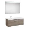 Pack Unik PRISMA 1100 Meuble 1 Tiroir Lavabo à Gauche Miroir LED-Frêne - Roca