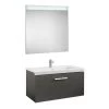 Pack Unik PRISMA 800 Meuble 1 Tiroir Miroir LED - Gris Anthracite - Roca