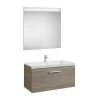 Pack Unik PRISMA 800 Meuble 1 Tiroir Miroir LED - Frêne - Roca