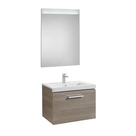 Pack Unik PRISMA 600 Meuble 1 Tiroir Miroir LED - Frêne - Roca 1 Pack Unik PRISMA 600 Meuble 1 Tiroir Miroir LED - Frêne - Roca