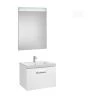 Pack Unik PRISMA 600 Meuble 1 Tiroir Miroir LED - Blanc Brillant - Roca