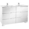 Meuble Unik VICTORIA-N Family 1200 - Meuble + Lavabo - Blanc Brillant - Roca