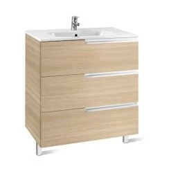 Meuble Unik VICTORIA-N Family 1000 - Meuble + Lavabo - Chêne Texturé - Roca