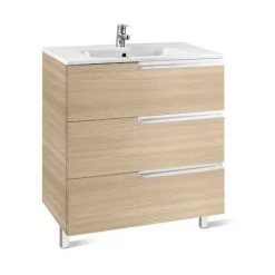 Meuble Unik VICTORIA-N Family 700 - Meuble + Lavabo - Chêne Texturé - Roca