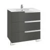 Meuble Unik VICTORIA-N Family 900 - Meuble + Lavabo - Gris Anthracite - Roca