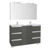 Pack Unik VICTORIA-N Family 1200 + Miroir + Applique - Gris Anthracite - Roca