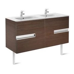 Meuble Unik VICTORIA-N 1200 - Meuble + Lavabo - Wengé Texturé - Roca