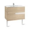 Meuble Unik VICTORIA-N 900 - Meuble + Lavabo - Chêne Texturé - Roca
