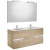 Pack Unik VICTORIA-N 1200 + Miroir + Applique - Chêne Texturé - Roca