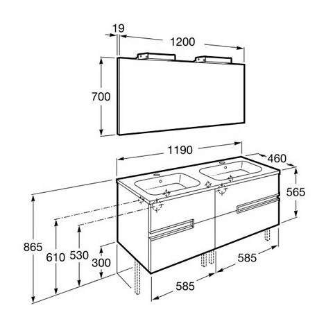 Pack Unik VICTORIA-N 1200 + Miroir + Applique - Chêne Texturé - Roca 2 Pack Unik VICTORIA-N 1200 + Miroir + Applique - Chêne Texturé - Roca – Image 2