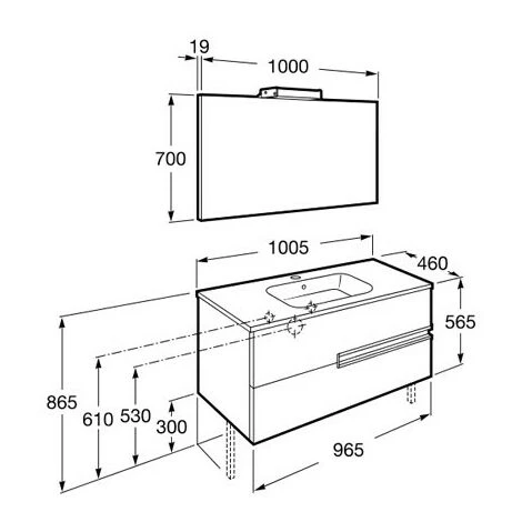 Pack Unik VICTORIA-N 1000 + Miroir + Applique - Wengé Texturé - Roca 2 Pack Unik VICTORIA-N 1000 + Miroir + Applique - Wengé Texturé - Roca – Image 2