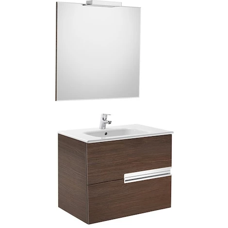 Pack Unik VICTORIA-N 700 + Miroir + Applique - Wengé Texturé - Roca 1 Pack Unik VICTORIA-N 700 + Miroir + Applique - Wengé Texturé - Roca