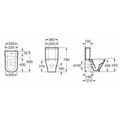ROCA Pack WC Compact THE GAP SQUARE - Alimentation Latérale Inférieure* 7 ROCA Pack WC Compact THE GAP SQUARE - Alimentation Latérale Inférieure* -Roca Soldes Magasin 483836 3