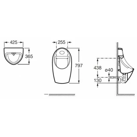 ROCA Urinoir Euret Avec Detecteur Infrarouge Sur Réseau électrique 2 ROCA Urinoir Euret Avec Detecteur Infrarouge Sur Réseau électrique – Image 2