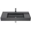 Roca Inspira Lavabo En Fineceramic Avec Trop-plein Et 2 Tablettes, 49x100cm, Autoportant Ou à Poser, Onyx (A32752A640)