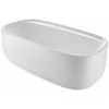 Baignoire BEYOND En Surfex (Solid Surface) Non Percée Pour La Robinetterie Avec Vidage Et Siphon - 1800x900mm - 290 Litres - En Résine - Roca