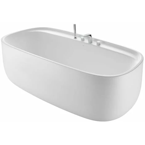 Baignoire BEYOND En Surfex (Solid Surface) Percée 4 Trous Pour La Robinetterie Avec Vidage Et Siphon - 1800 X 900 Mm - 290 L - En Résine - Roca 1 Baignoire BEYOND En Surfex (Solid Surface) Percée 4 Trous Pour La Robinetterie Avec Vidage Et Siphon - 1800 X 900 Mm - 290 L - En Résine - Roca
