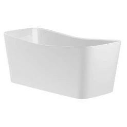 Baignoire MAUI SQUARE En Stonex Avec Vidage Et Siphon - 1550 X 700 Mm - 282 Litres - En Résine - Roca