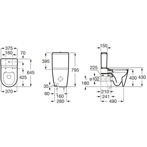 Roca Inspira Wc à Poser, Cuvette Sans Bride évacuation Universelle, Onyx (A342526640) 3 Roca Inspira Wc à Poser, Cuvette Sans Bride évacuation Universelle, Onyx (A342526640) – Image 3