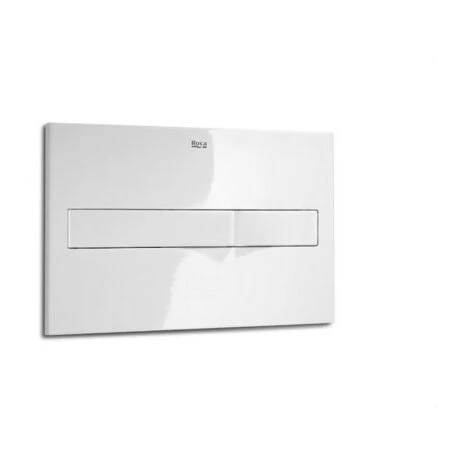PL2 Double Plaque Poussoir Chrome Blanc Mat - ROCA 1 PL2 Double Plaque Poussoir Chrome Blanc Mat - ROCA