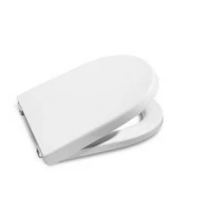 Siège à Charnière Avec Couvercle à Anneau Fermé En Acier Inoxydable Blanc - ROCA